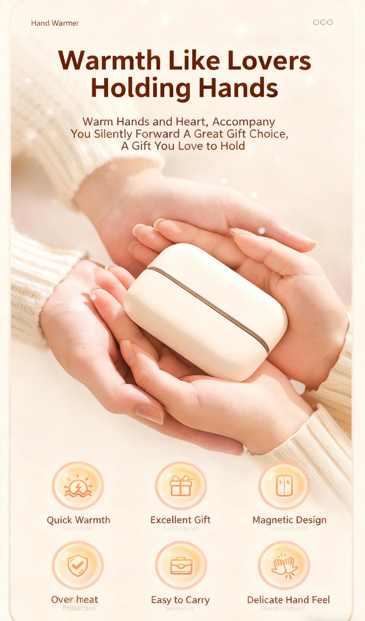 ⏳GRANDE PROMOÇÃO ⏰Novos Aquecedores de Mãos Magnéticos Recarregáveis ​​2 em 1🔥