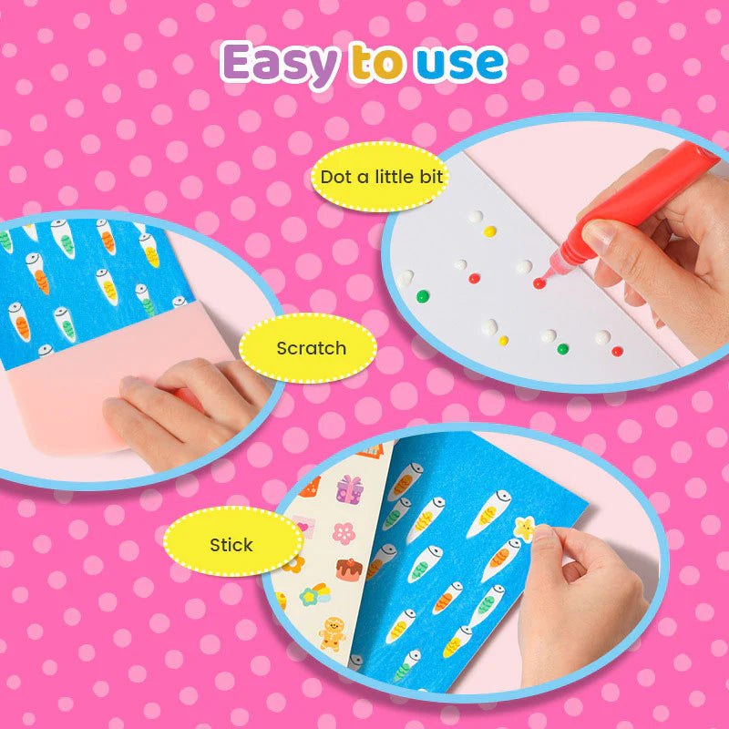 Pintura de Natal DIY Rainbow Scratch