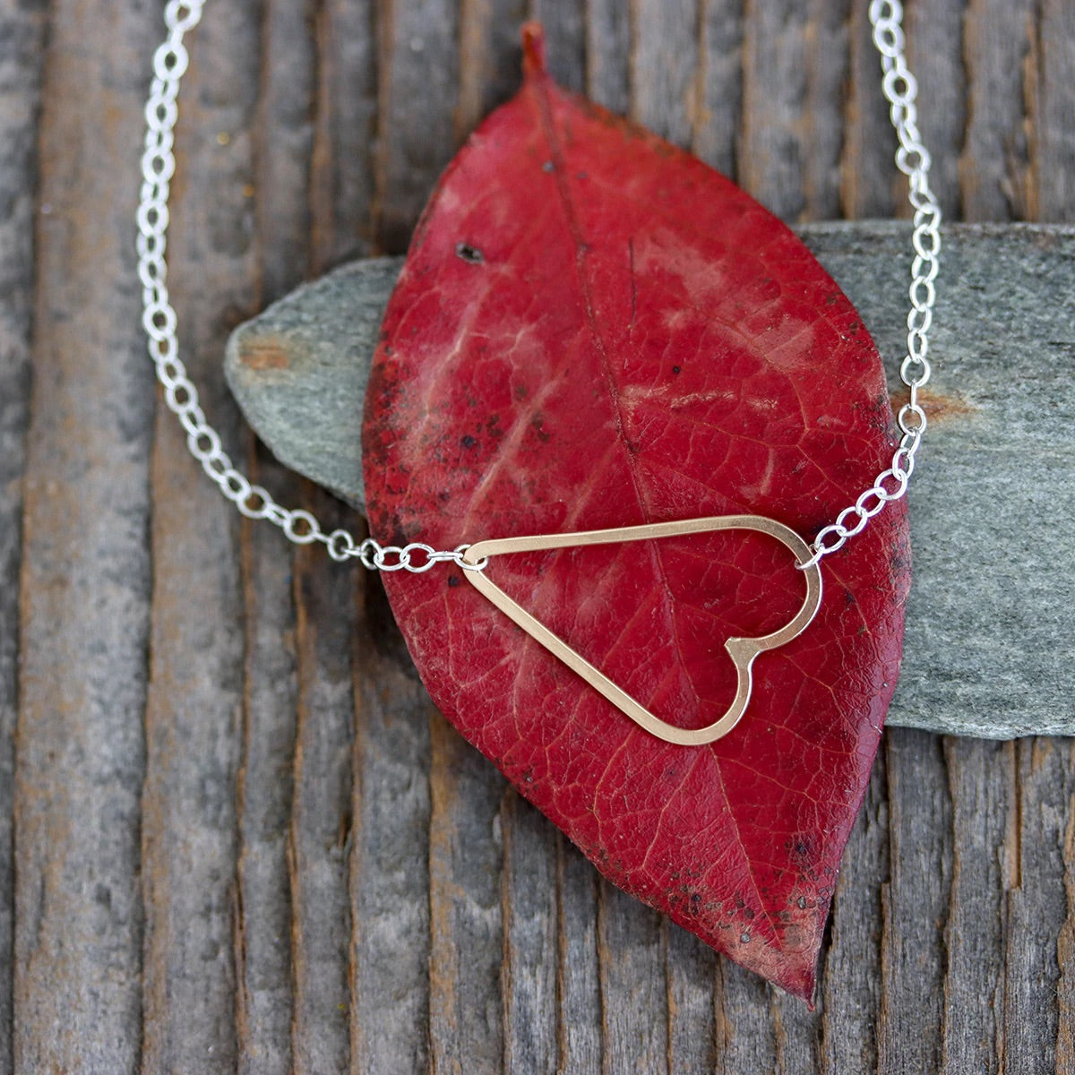 sideways heart necklace