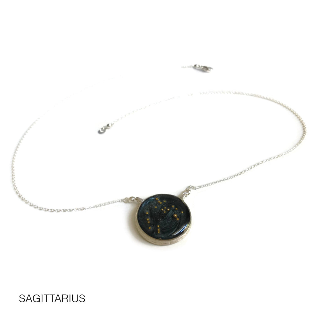 night sky astrological necklace