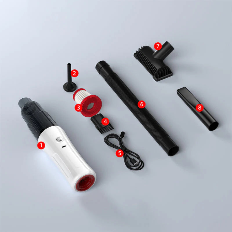 Aspirador e soprador sem fio 2 em 1 para automóvel