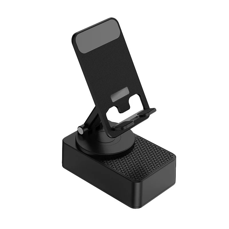 Suporte para celular 3 em 1 com alto-falante Bluetooth e carregador portátil.