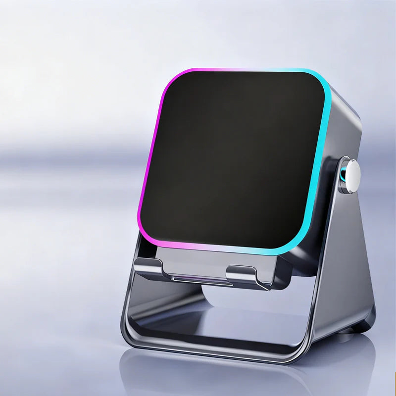 Alto-falante Bluetooth sem fio 5 em 1 com carregamento indutivo e suporte ajustável para telefone 