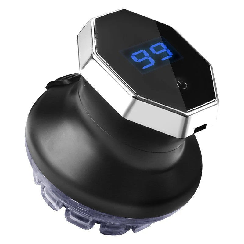 Máquina de cortar cabelo elétrica circular com viseira LED