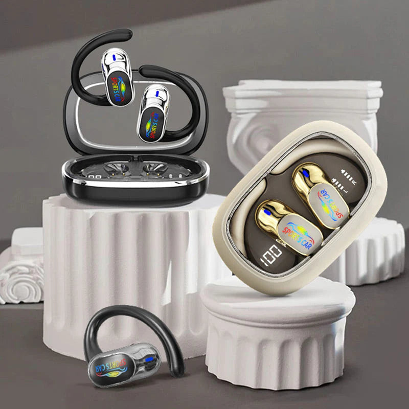 Fones de ouvido abertos à prova d'água com cancelamento de ruído