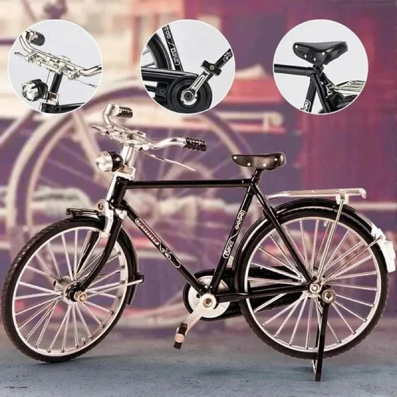 1: 10 Simulação Mini DIY Retro Modelo de Bicicleta Ornamento 