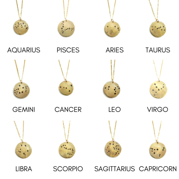 zodiac coin necklace