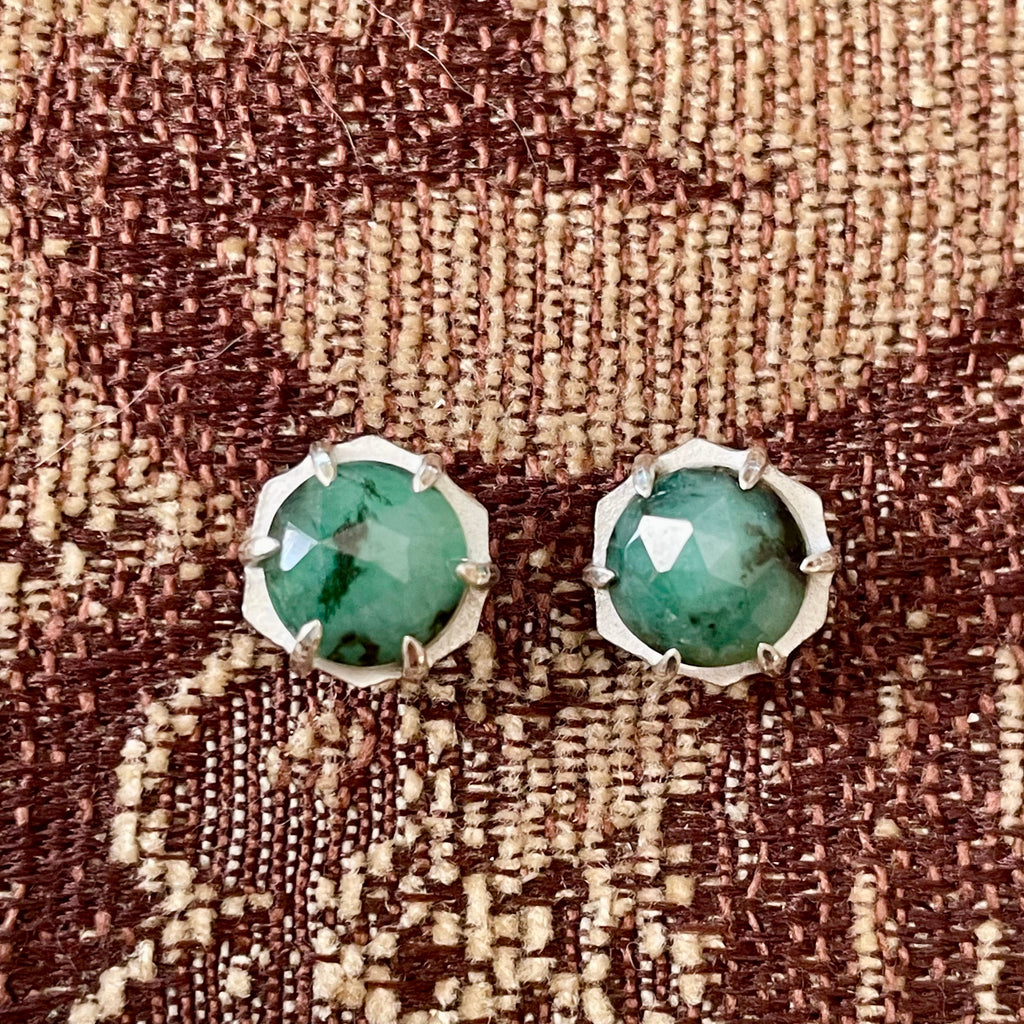 emerald hexy studs