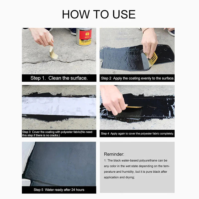 Revestimento Ecológico de Polímero Poliuretano para Impermeabilização e Reparação de Vazamentos